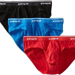 Papi Men's 3 Pack Low Rise Brief - 554101 (Black/Gray/Charcoal)